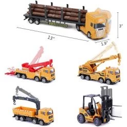 iPlay, iLearn, Construction Site Playset, Includes Cargo Transport, Magnetic Crane, Tow Truck Logging Truck and Forklift, Ages 6 Months & Up -Action Figure Playsets Sales Store unnamed file 1030