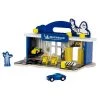Theo Klein Michelin Car Service Station Kids Wooden Toy Playset with 2 Cars, 2 Fuel Pumps, and Car Wash Station for Ages 3 and Up