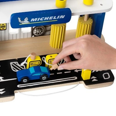 Theo Klein Michelin Car Service Station Kids Wooden Toy Playset with 2 Cars, 2 Fuel Pumps, and Car Wash Station for Ages 3 and Up 4 Theo Klein Michelin Car Service Station Kids Wooden Toy Playset with 2 Cars, 2 Fuel Pumps, and Car Wash Station for Ages 3 and Up - Image 4