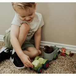 HABA Little Friends Tractor and Trailer - 2 Piece Farm Play Set with Movable Hatch -Action Figure Playsets Sales Store unnamed file 1179