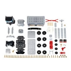 Theo Klein 89 Piece Mack Semi Truck 4 in 1 Convertible Building Play Set Toy with Removeable Tool Box, Crane, and Forklift for Ages 3 & Up