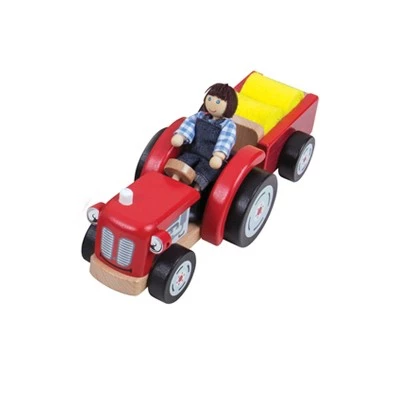 Bigjigs Toys Bigjigs Tractor and Trailer Playset 1 Bigjigs Toys Bigjigs Tractor and Trailer Playset