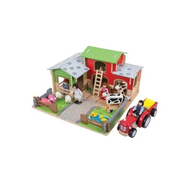 Bigjigs Toys Bigjigs Tractor and Trailer Playset 2 Bigjigs Toys Bigjigs Tractor and Trailer Playset - Image 2