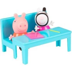 Jazwares Peppa Pig School Time Figure Playset, 8 Pieces - Includes Character Figures, Desks & Chalkboard - Age 2+ -Action Figure Playsets Sales Store unnamed file 173
