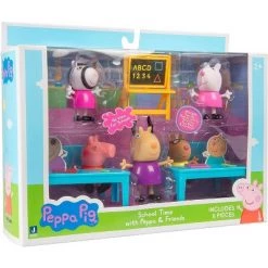 Jazwares Peppa Pig School Time Figure Playset, 8 Pieces - Includes Character Figures, Desks & Chalkboard - Age 2+ -Action Figure Playsets Sales Store unnamed file 174