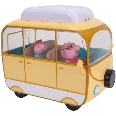 Peppa Pig Family Campervan Camping Playset, 5 Pieces - Includes Peppa Figure, Daddy Pig, Camper Vehicle, Picnic Table & Grill - Ages 2+ 2 Peppa Pig Family Campervan Camping Playset, 5 Pieces - Includes Peppa Figure, Daddy Pig, Camper Vehicle, Picnic Table & Grill - Ages 2+ - Image 2