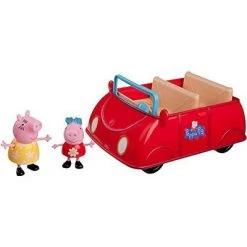Peppa Pig's Red Car Playset, 3 Pieces - Talking Car with Peppa & Mummy Pig Figures - Toy Gift for Kids - Ages 2+