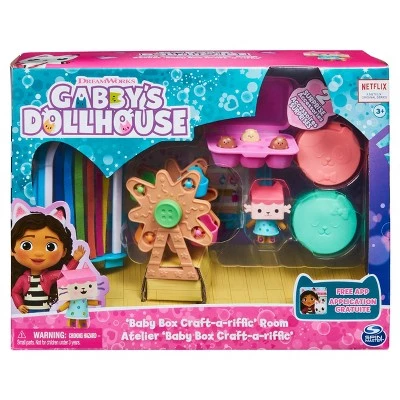 Gabby's Dollhouse Gabby's Dollhouse Baby Box Cat Craft-A-Riffic Room with Exclusive Figure 1 Gabby's Dollhouse Gabby's Dollhouse Baby Box Cat Craft-A-Riffic Room with Exclusive Figure