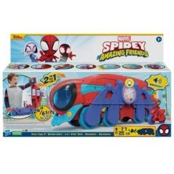 Spider-Man Spidey and his Amazing Friends Spider Crawl-R 2-in-1 Deluxe Headquarters Playset