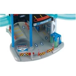 Theo Klein Bosch Interactive Toy Car Park 5 Level Full Service Racing Parking Garage Play Set with 2 Cars Included for Kids Ages 3 Years Old and Up