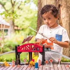 DRIVEN By Battat DRIVEN – Construction Playset with Bridge (35pc) – Micro Series