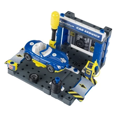 Theo Klein Michelin Car Service Mechanic Station Kids Toy Playset w/ Vehicle, Screw Driver, Tires, and Testing Equipment for Ages 3 & Up 2 Theo Klein Michelin Car Service Mechanic Station Kids Toy Playset w/ Vehicle, Screw Driver, Tires, and Testing Equipment for Ages 3 & Up - Image 2