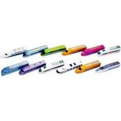 Link Worldwide Ready! Set! Play! Set Of 12 Pull Back Powered Toy Trains Vehicles