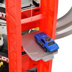 Qaba 3-Level Parking Garage Toy Car Playset with Racetrack Helicopter Ramp Elevator and Cars for Boys and Girls -Action Figure Playsets Sales Store unnamed file 948