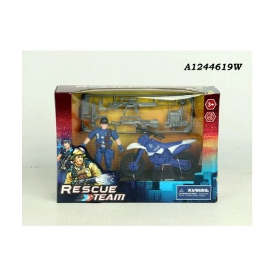 Northlight Blue and White Police Rescue Team Playset Children's Toy 1 Northlight Blue and White Police Rescue Team Playset Children's Toy