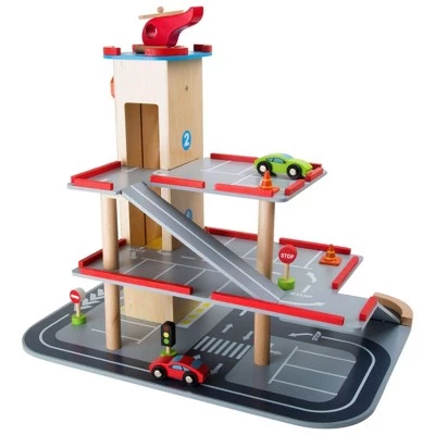 Small Foot Wooden Toys 3 Floor Parking Garage Playset 1 Small Foot Wooden Toys 3 Floor Parking Garage Playset