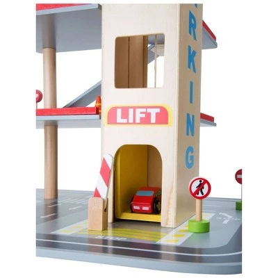 Small Foot Wooden Toys 3 Floor Parking Garage Playset 2 Small Foot Wooden Toys 3 Floor Parking Garage Playset - Image 2