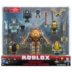 Roblox Action Collection - Dungeon Quest: Fusion Goliath Throwdown Feature Playset (Includes Exclusive Virtual Item)